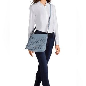 Coach NWOT Blue Butterfly Print Chaise Crossbody